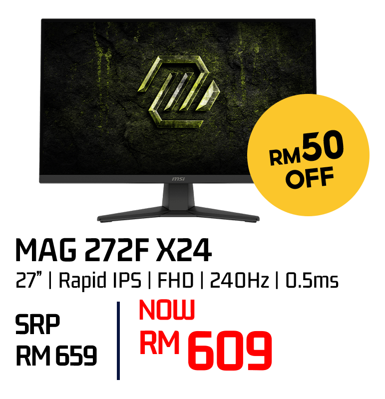 Selected MSI monitor model 06 for promotion