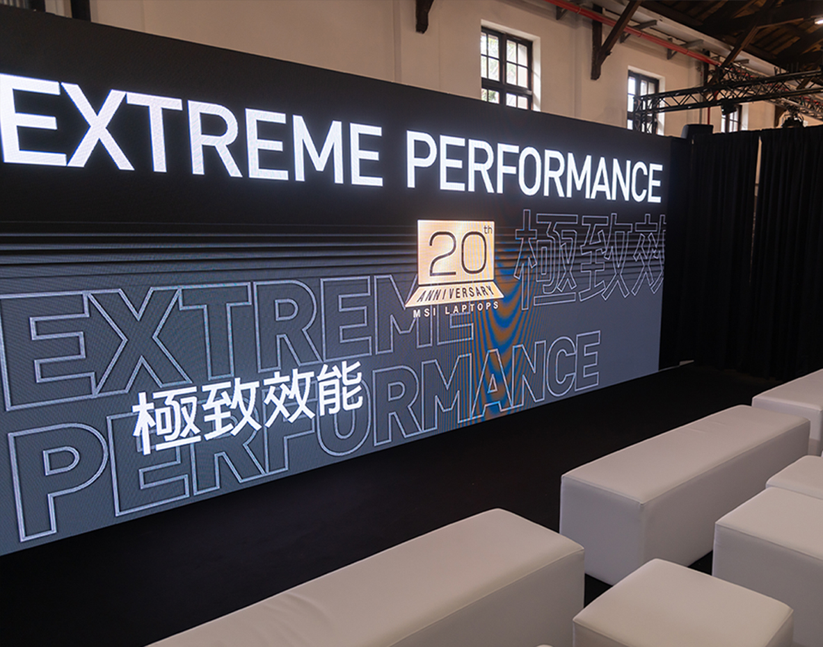 MSI Extreme Performance event booth display