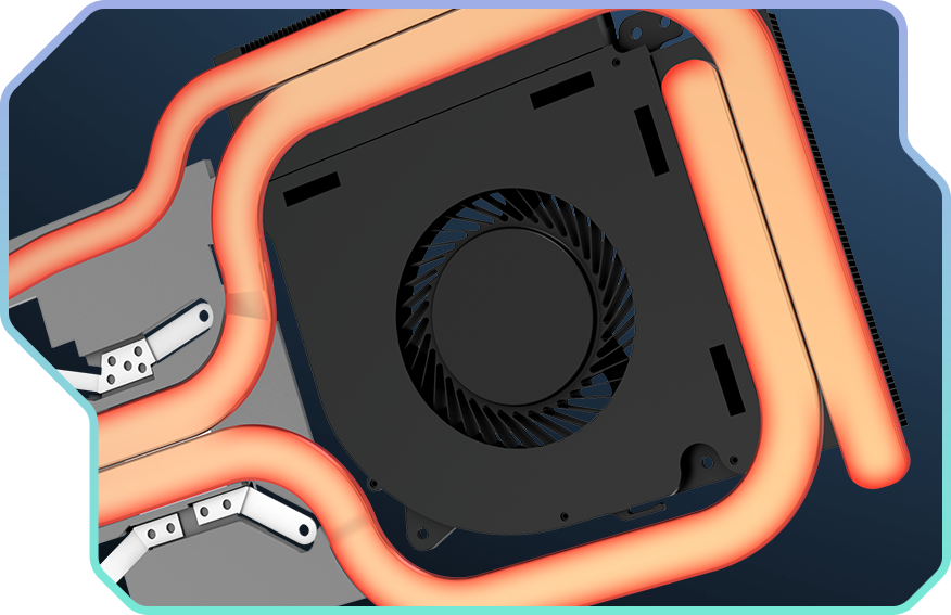 Optimized heat pipes cooling diagram