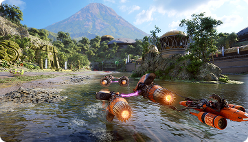 STAR WARS: Galactic Racer key art with racing vehicles