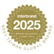 MSI ranked on the Interbrand Taiwan Top Global Brand Valuation list
