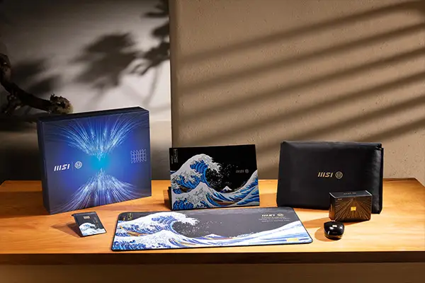 MSI x Ukiyo-e Edition Prestige 13 AI+: Blending Edo-period art with modern AI PC innovation.