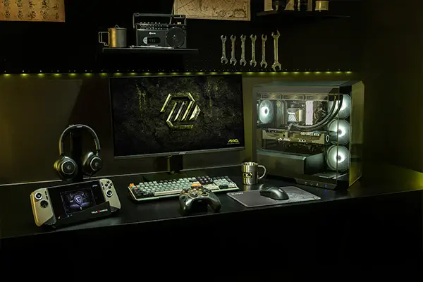 MSI x S.T.A.L.K.E.R. 2: Heart of Chornobyl Edition RTX 4070 Ti SUPER featuring weathered armor textures.