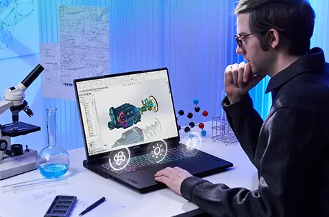 Pioneering AI Intelligence: Automating performance optimization via MSI AI Engine deep learning, covering PCs and Autonomous Mobile Robots (AMR).