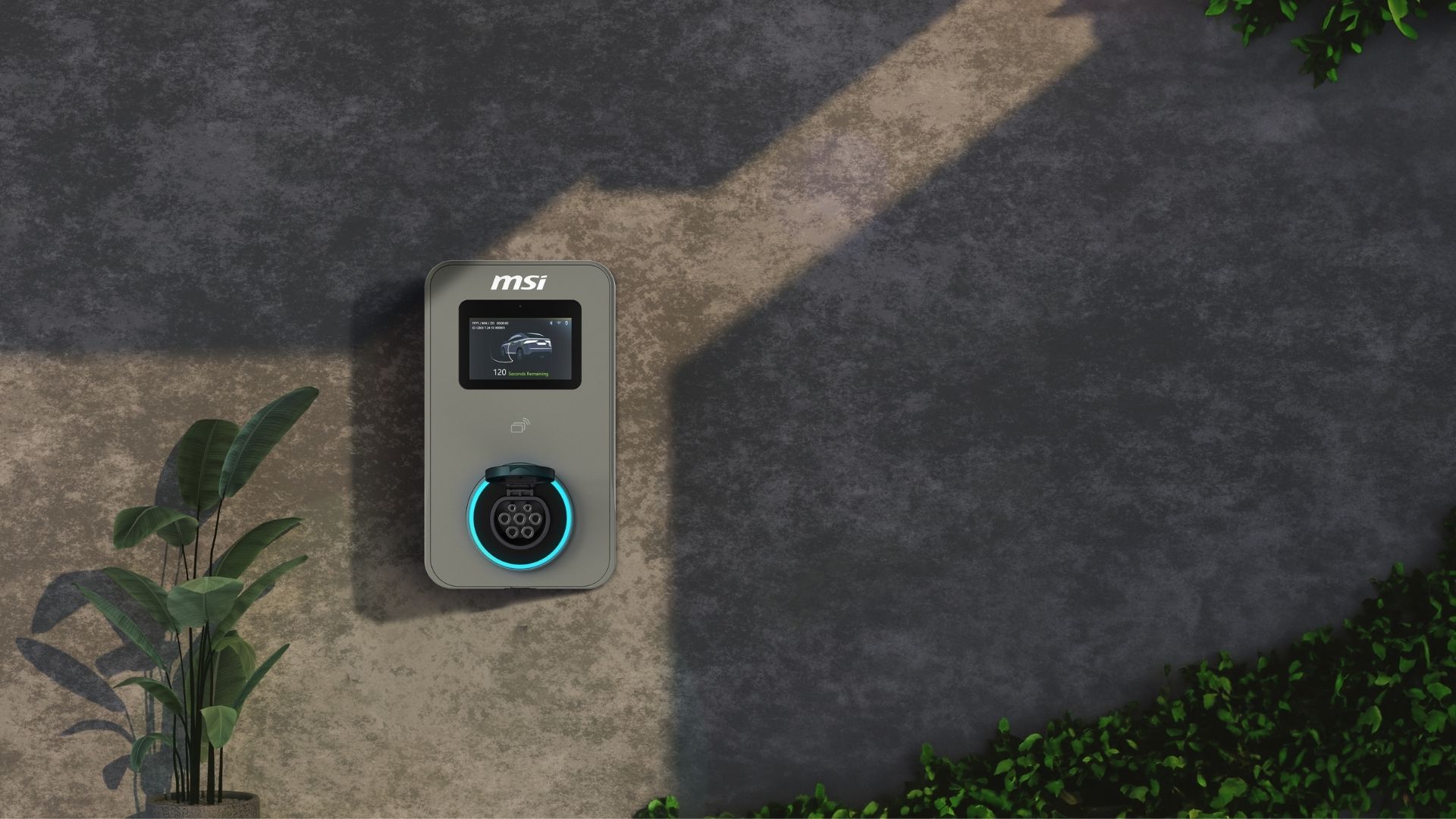 MSI Eco Series Smart EV Charger with aConnect App for Secure Charging