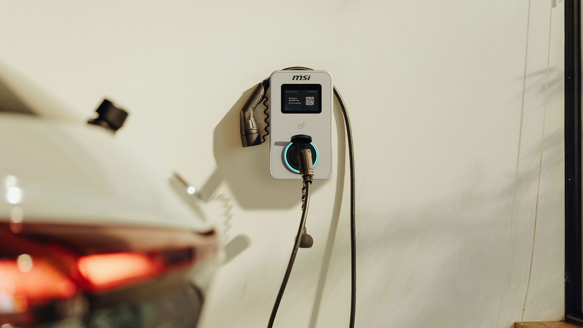 MSI Eco Series Smart EV Charger with aConnect App for Secure Charging