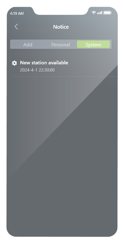 aConnect push notifications for charging progress