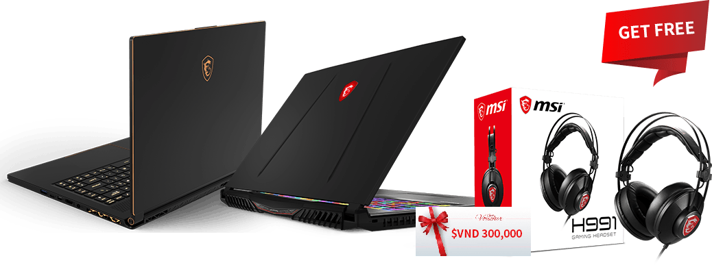 GS65/GP75 + Gaming Headset + VND 500,000 vouchers