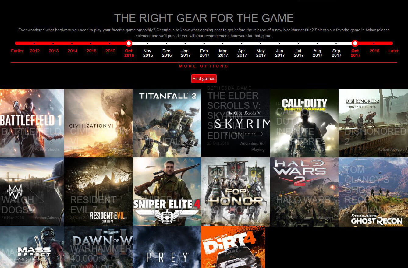 Game Calendar