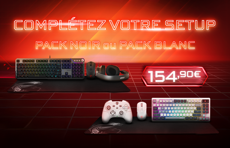 Vous avez besoin d'accessoires ? MSI vous propose ses packs « Complétez votre setup » disponibles sur l’eShop.