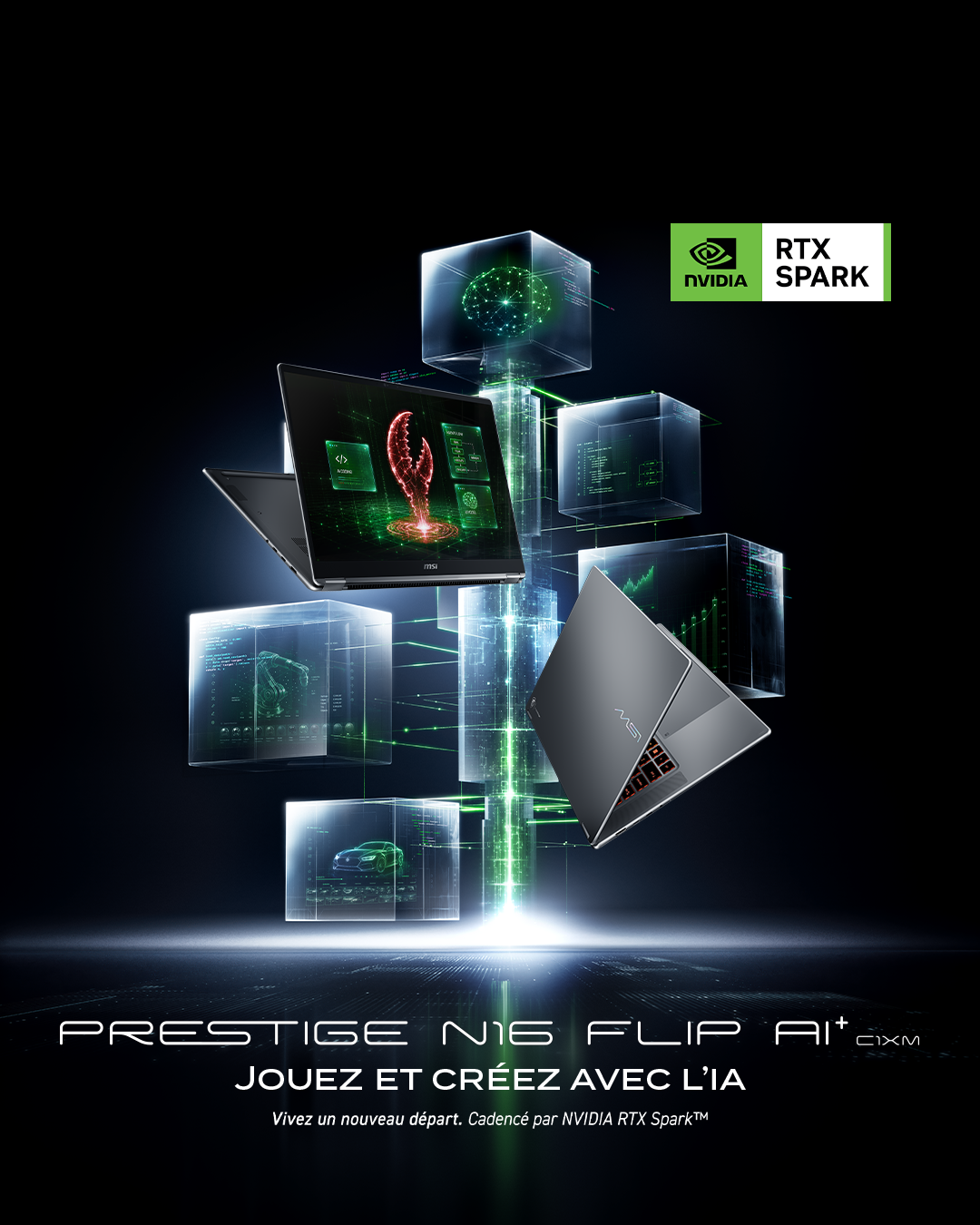 Prestige N16 Flip AI+ C1XM – AI. Create. Play.