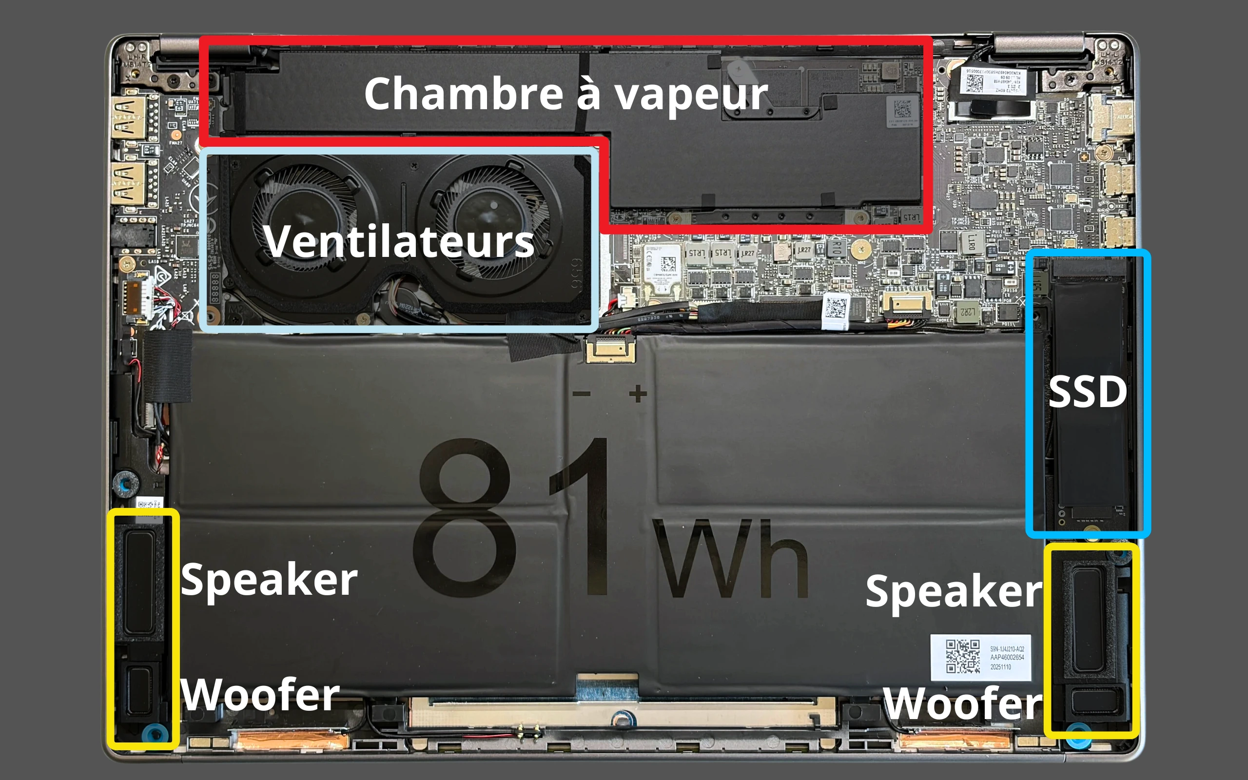 MSI Prestige 14 AI+ démonté