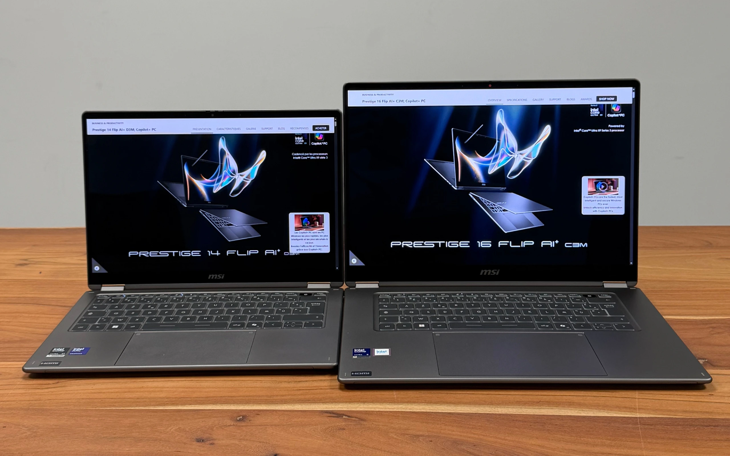Écran OLED MSI Prestige 14 & 16 Flip AI+