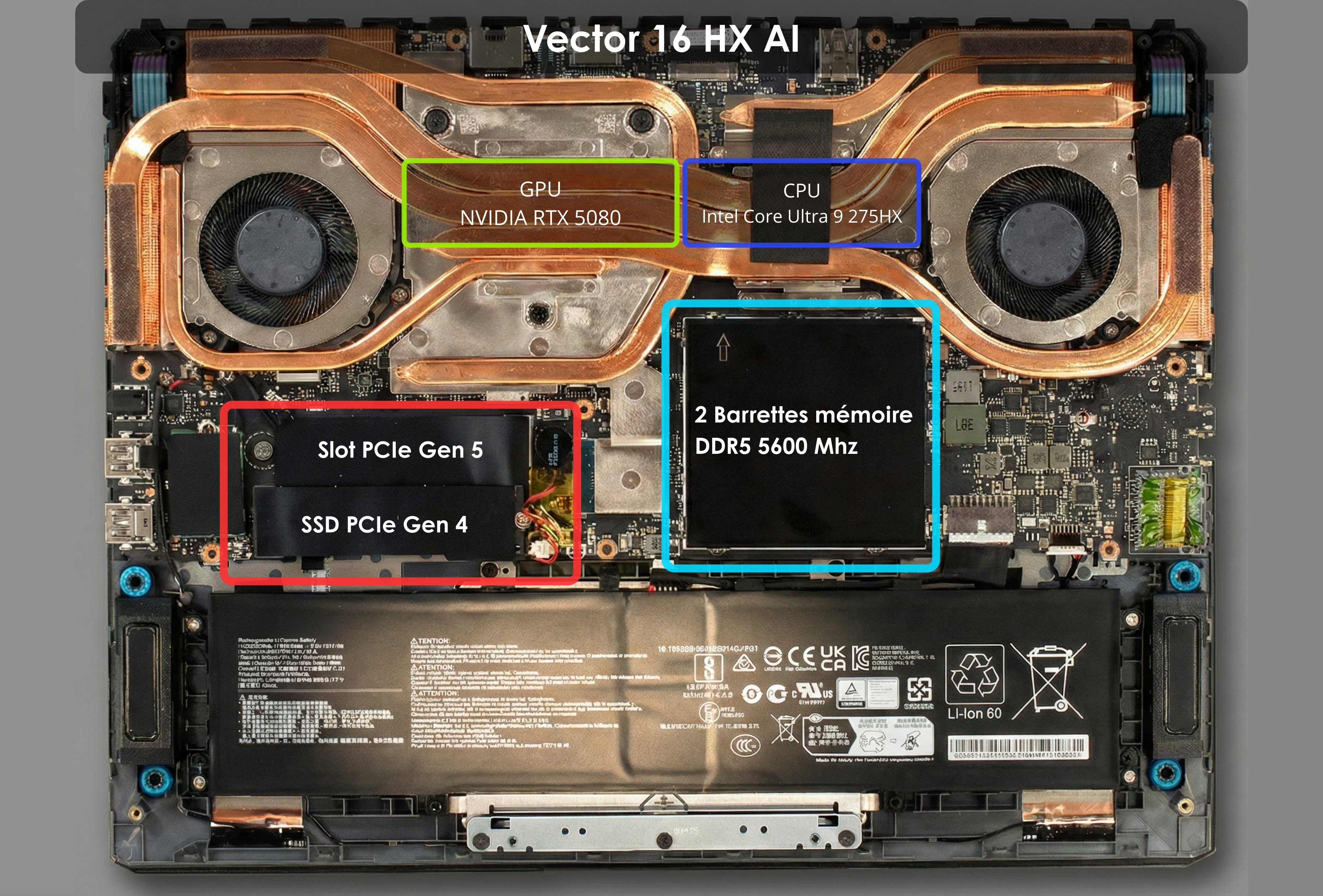 MSI Vector démonté