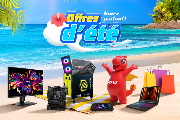 Offres d'été MSI 2026 | Jusqu'à -40 % + eSIM offerte