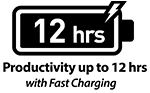 Battery life 12hrs logo