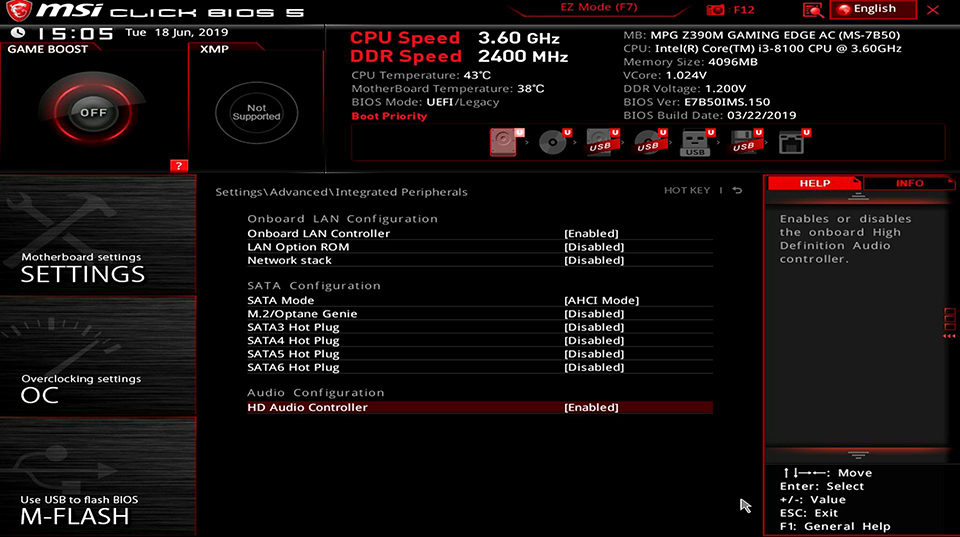 Msi b450 best sale audio driver