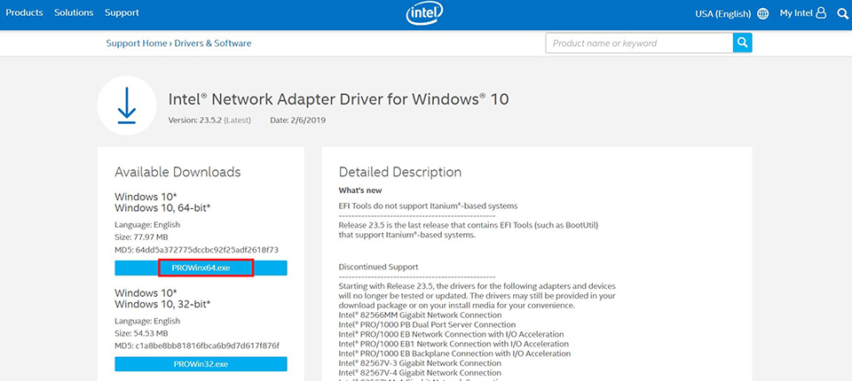 msi killer network drivers windows 10