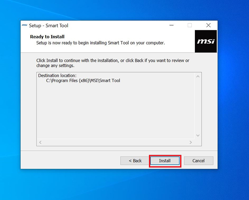 msi smart tool windows 10