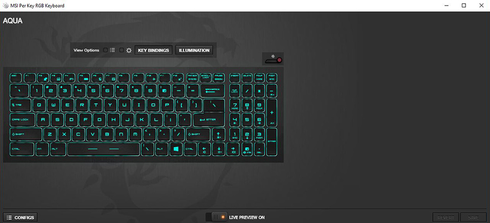 msi backlit keyboard settings