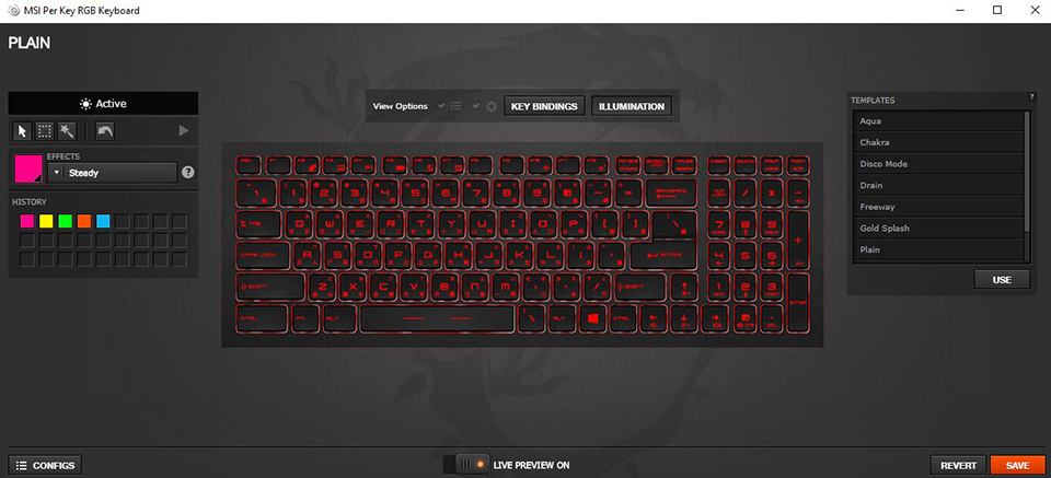 steelseries keyboard color