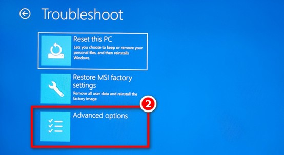 Entering safe mode of the system