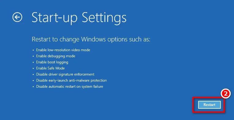 Entering safe mode of the system