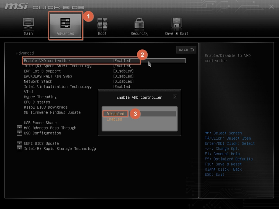 Load the Intel IRST driver