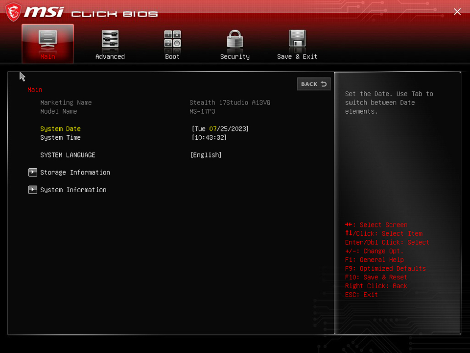 msi click bios
