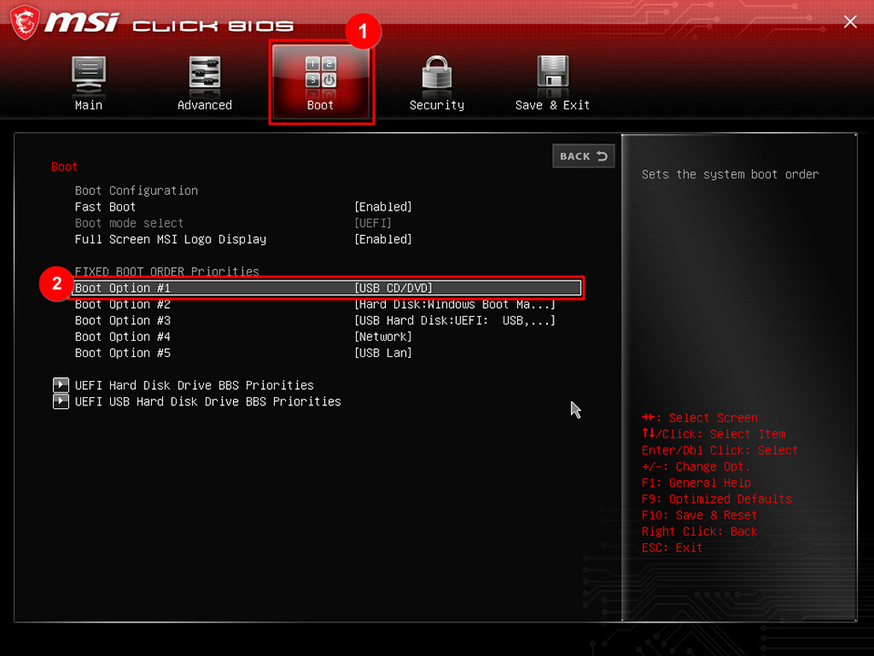 msi click bios