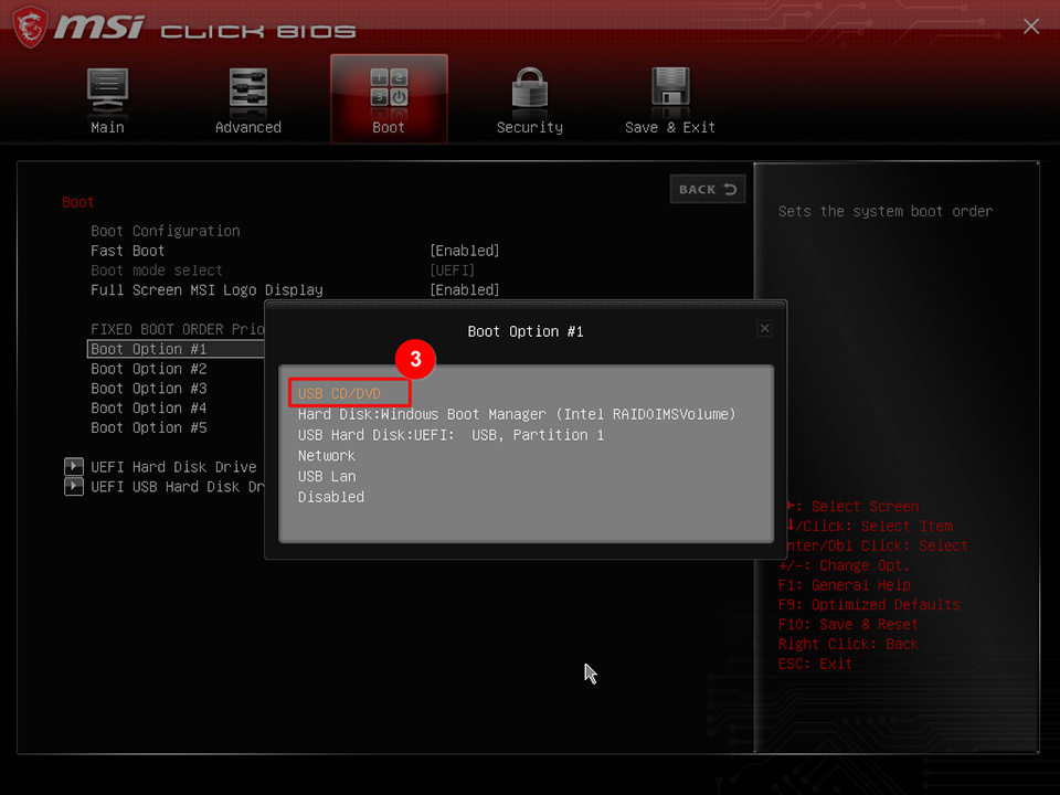 msi click bios