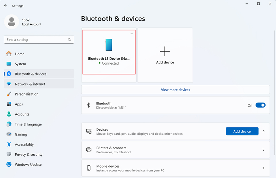 Enable Bluetooth