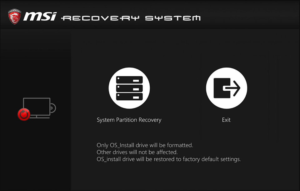 os recovery fail