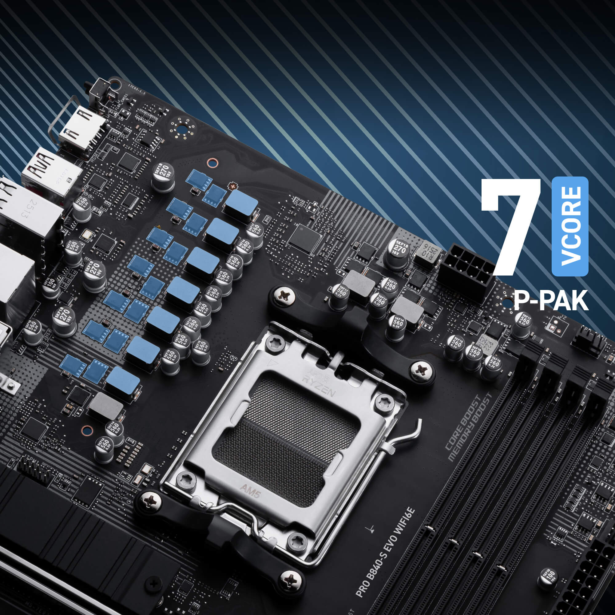 MSI PRO B840-S EVO WIFI6E 8000MHz (OC) DDR5 Soket AM5 M.2 HDMI ATX Anakart h3