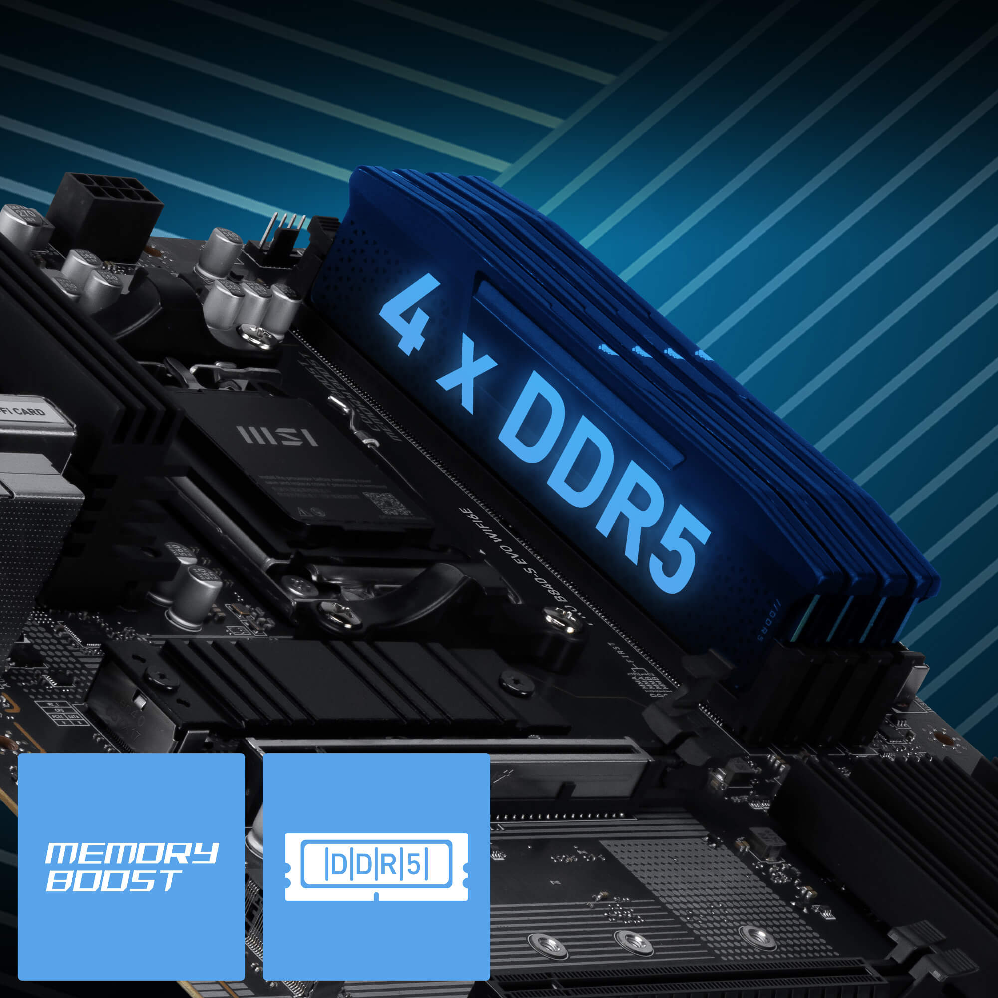 MSI PRO B840-S EVO WIFI6E 8000MHz (OC) DDR5 Soket AM5 M.2 HDMI ATX Anakart h5