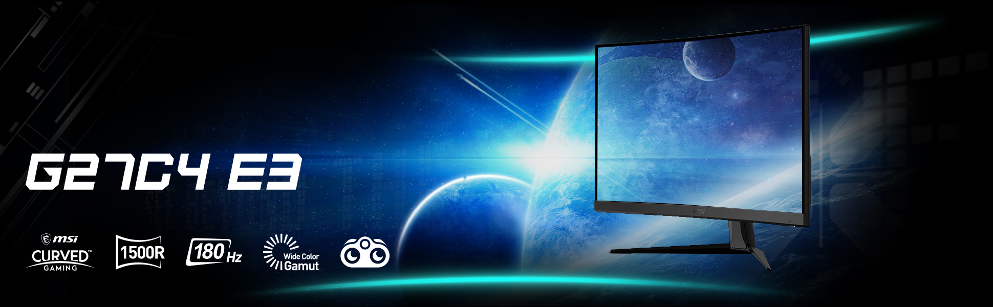 MSI G27C4 E3 / 27" / VA / 1920 x 1080 / 180 Hz / 1ms / 2xHDMI,DP ...