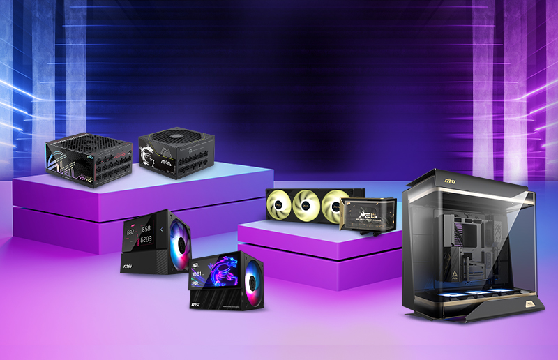 MSI CES 2026 PC Parts Roundup: World’s First GPU Safeguard+ Power Supplies, Cooling, and MEG MAESTRO 900R