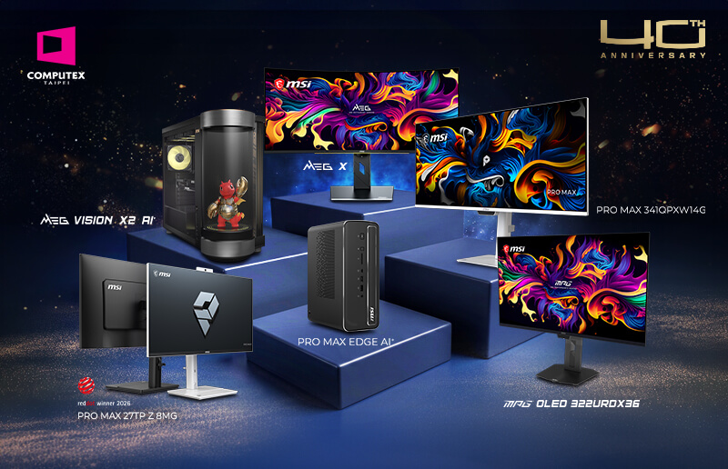 MSI COMPUTEX 2026: AI Gaming Desktops, QD-OLED Monitors, and PRO MAX Edge AI PCs