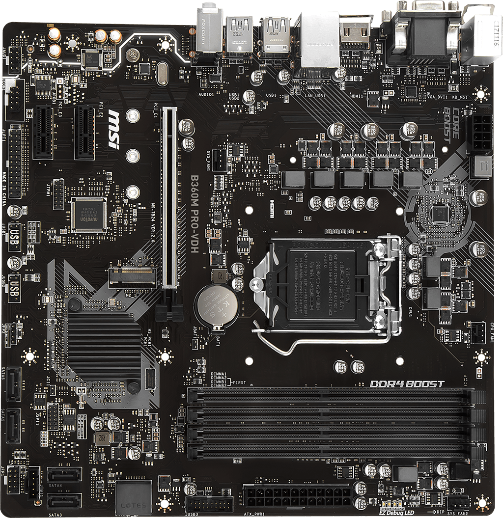 Overview B360M PROVDH MSI Global The Leading Brand in Highend
