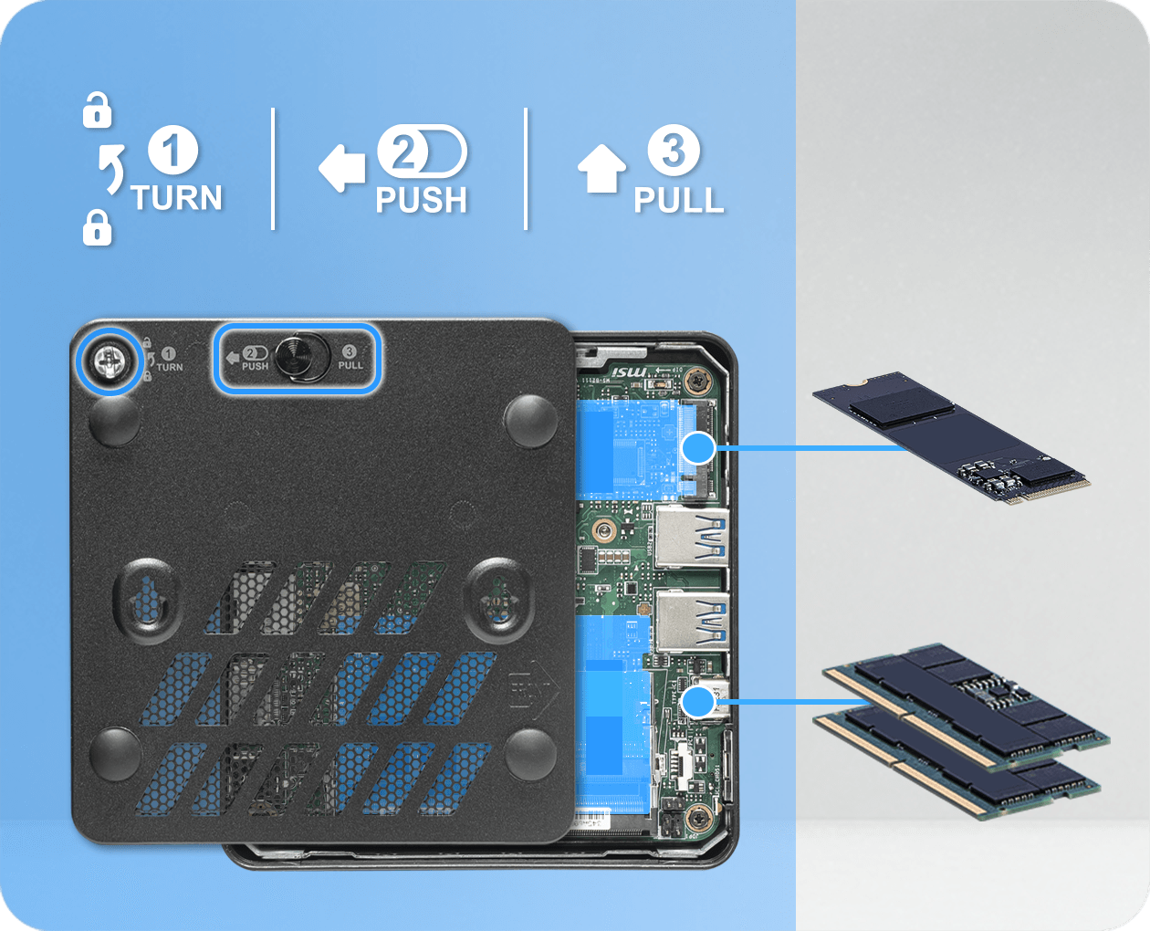 MSI CUBI Easy Maintenance Design
