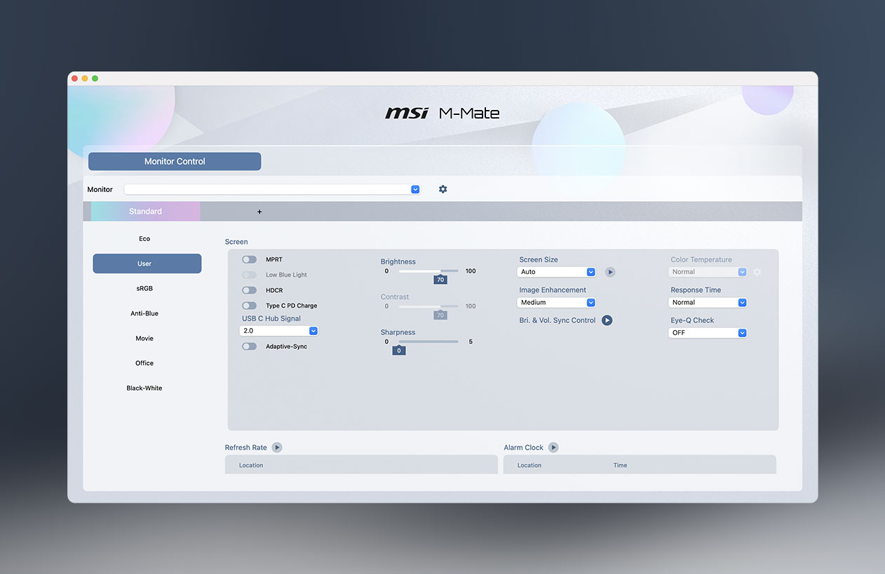 MSI M-Mate App for full parameter control
