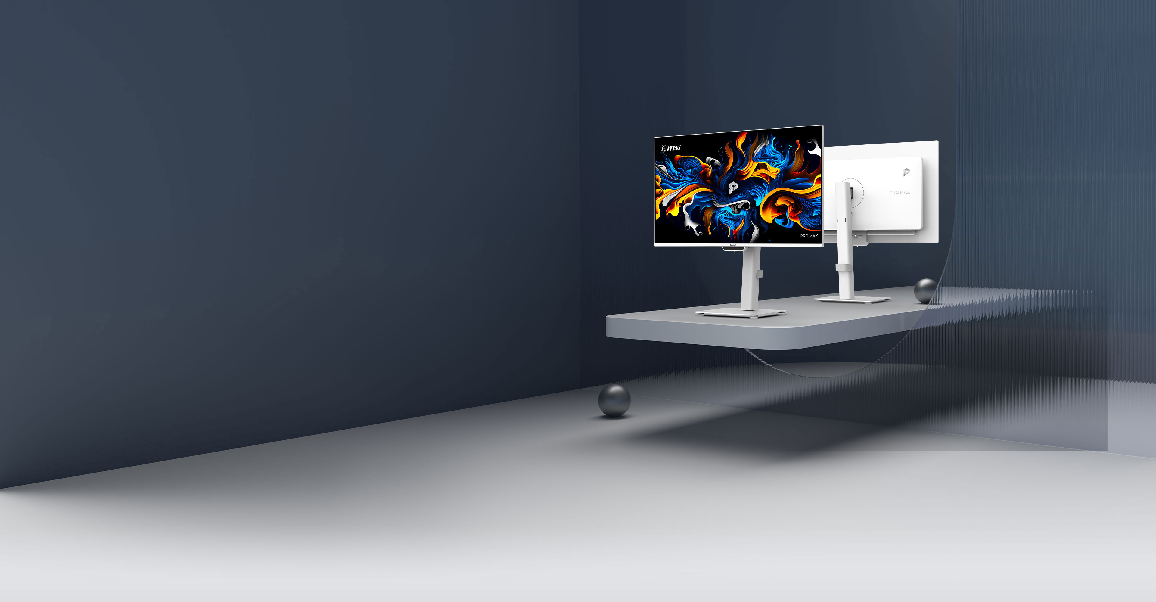 MSI PRO MAX 271UPXW12G monitor key visual