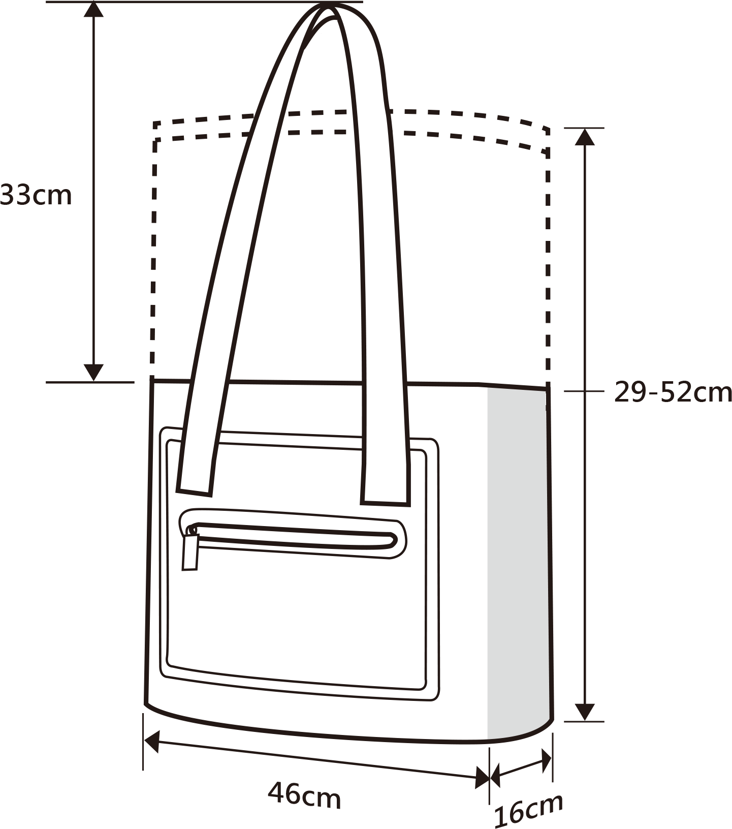 waterproof bag size detail