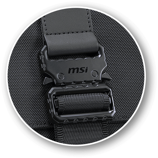 Secure Dual-Press Buckle Design icon