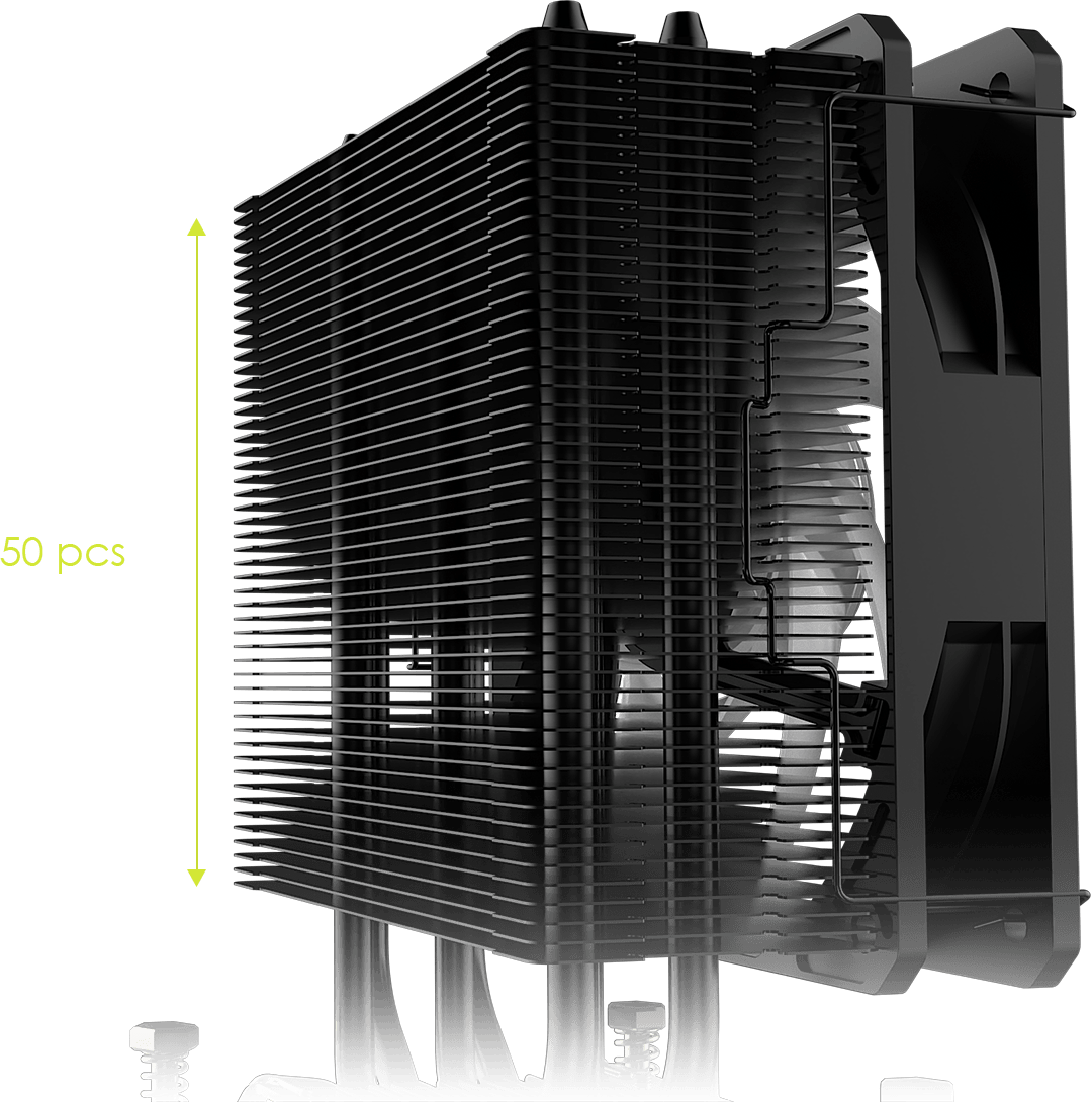 High-Density Fins & Optimized Airflow Path