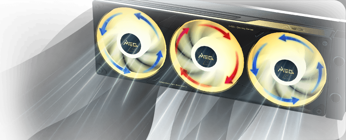 MEG CORELIQUID E15 360 Laminar Focus Fan Technology