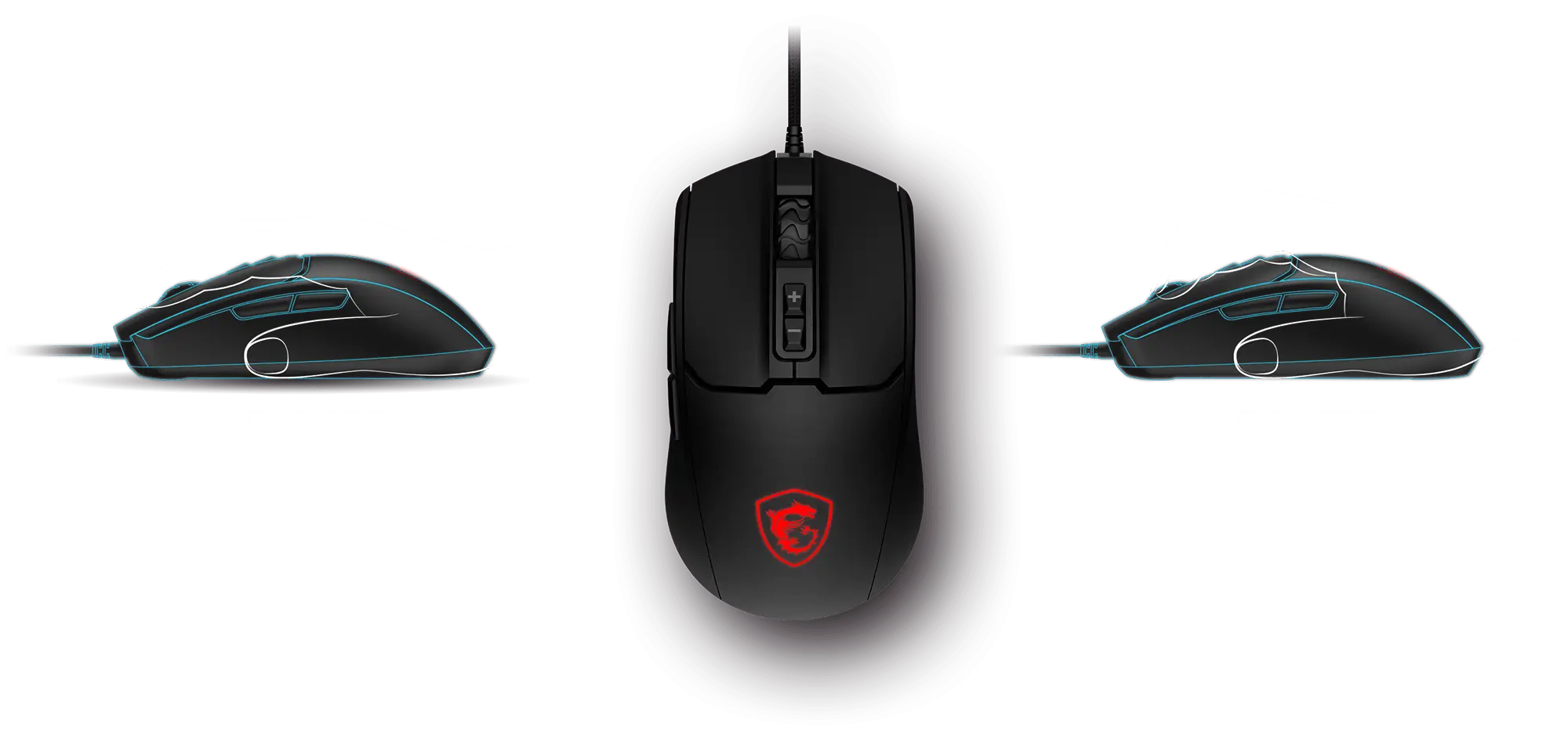 Souris Gaming MSI FORGE GM100 USB RGB 6400 DPI - (S12-0402310-HH9)