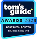 Tom's Guide Awards 2026 Best Mesh Router - MSI Roamii BE Pro