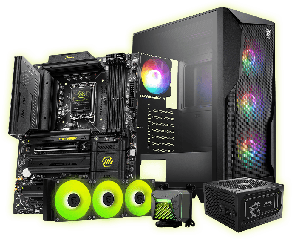 msi MAG FORGE 130A AIRFLOW with msi Componets