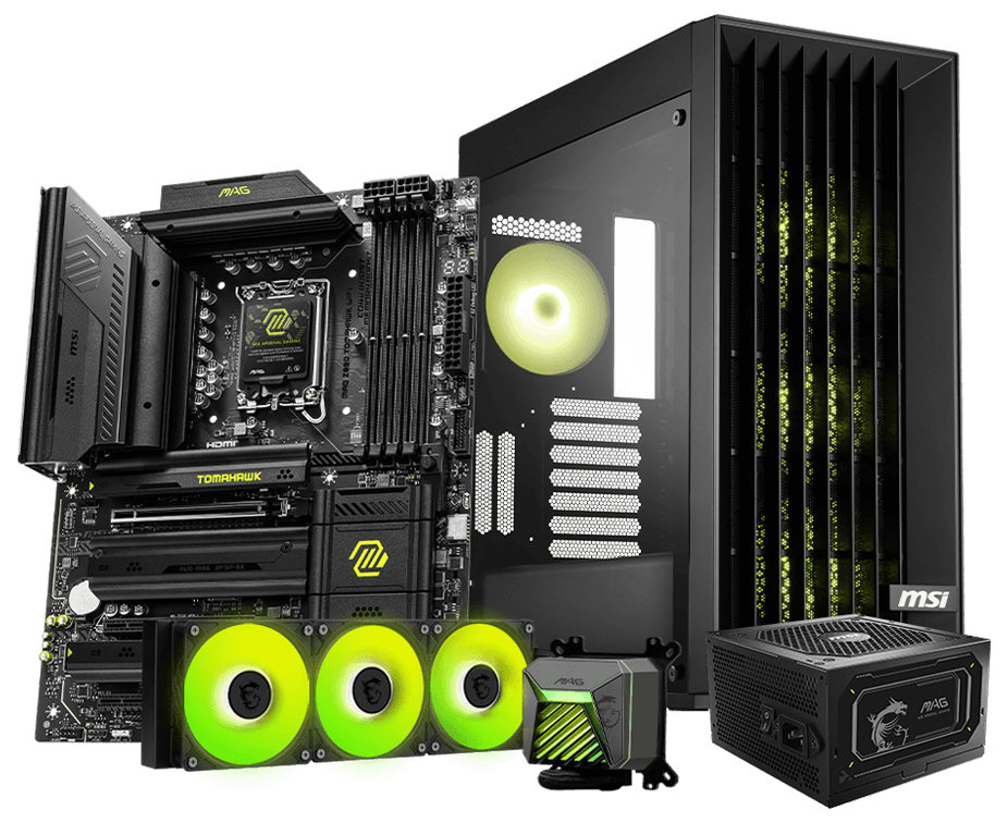 msi MAG FORGE 210R AIRFLOW with msi Componets